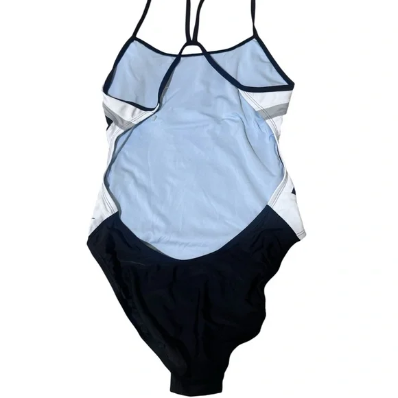 Nike Women's One Piece Swimsuit - Black and White - Picture 5 of 7